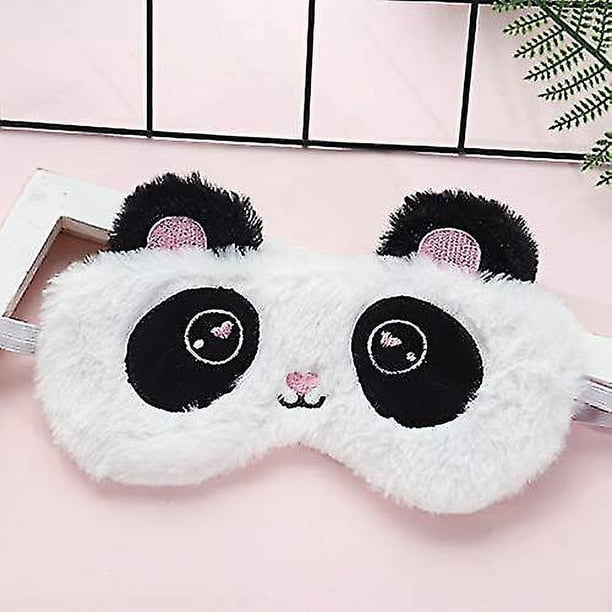 Lindo 3d esponjoso antifaz de animal para dormir viaje transpirable visera de dibujos animados máscara para dormir niños adultos mujeres
