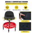 thumbnail image 6 of KFFKFF Shop Stool, 400 lbs Rolling Garage Stool Adjustable Height Mobile Rolling Gear Seat, Round Tray Garage Pneumatic Stool, All-Terrain 5" Casters with Two Brakes Mechanic Seat, 6 of 9