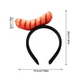 thumbnail image 3 of 1Pcs Hot Dog Headband Funny Food Hat , Red Mini Silly Headpiece for Adult Women Cosplayers, Crazy Party Accessory for Halloween Themed Events Vendor Attire 7.7x7.9 Inch Black, 3 of 6
