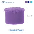 thumbnail image 2 of Unique Bargains Chiffon Ribbon 1.5' x 8 Yard, Handmade Fringe Ribbon, Light Purple/Dark Blue/Blue Silk Ribbon, 2 of 7