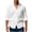White, variant on Dursoulink Long Sleeve Round-Neck Shirt for Men, Cotton Solid Color, Button Front, Pocket Detail, Regular Length, Casual Fit