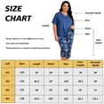 thumbnail image 4 of Plus Size Pajamas, PUTUO Womens Pajama Sets, Plus Size Short Sleeve V Neck Capri Pants Pajama Sets, Soft Ladies Pajamas Sleepwear Loungewear, 4 of 7