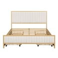 thumbnail image 6 of Yesfashion Linen Metal Frame Upholstered Bed with 4 Drawers, Linen Fabric, 6 of 9