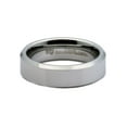 thumbnail image 3 of Metals Jewelry Men/Women 6mm White Tungsten Carbide Mirror Polished With Beveled Edges Wedding Ring, 3 of 6