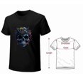 thumbnail image 4 of Skull T-shirt Skull Unisex T-shirt Unisex tees Casual Cotton Colorful Printing, 4 of 5