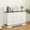 Antique White, variant on EUROCO Sideboard Cabinet with 6 Drawers, Console Cabinets with Silver Shell-Shaped Metal Handle and Engineered Wood for Various Site, Dining Room,Living Room, waterproof, Dark Gray