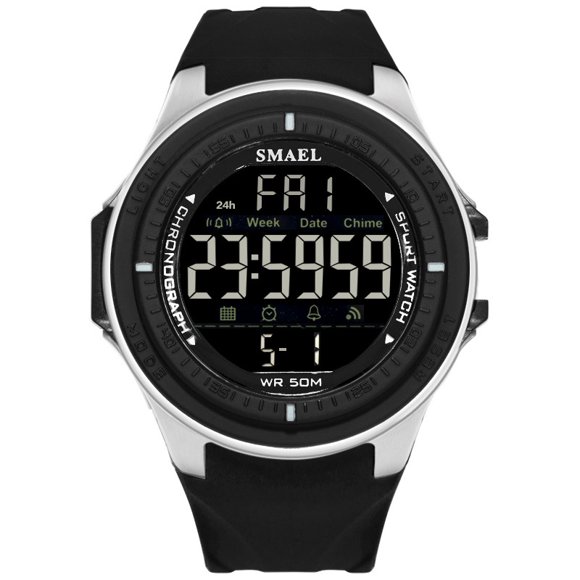 SMAEL Men Military Watch 50m Waterproof Wristwatch LED Quartz Clock Digital Sports Watches