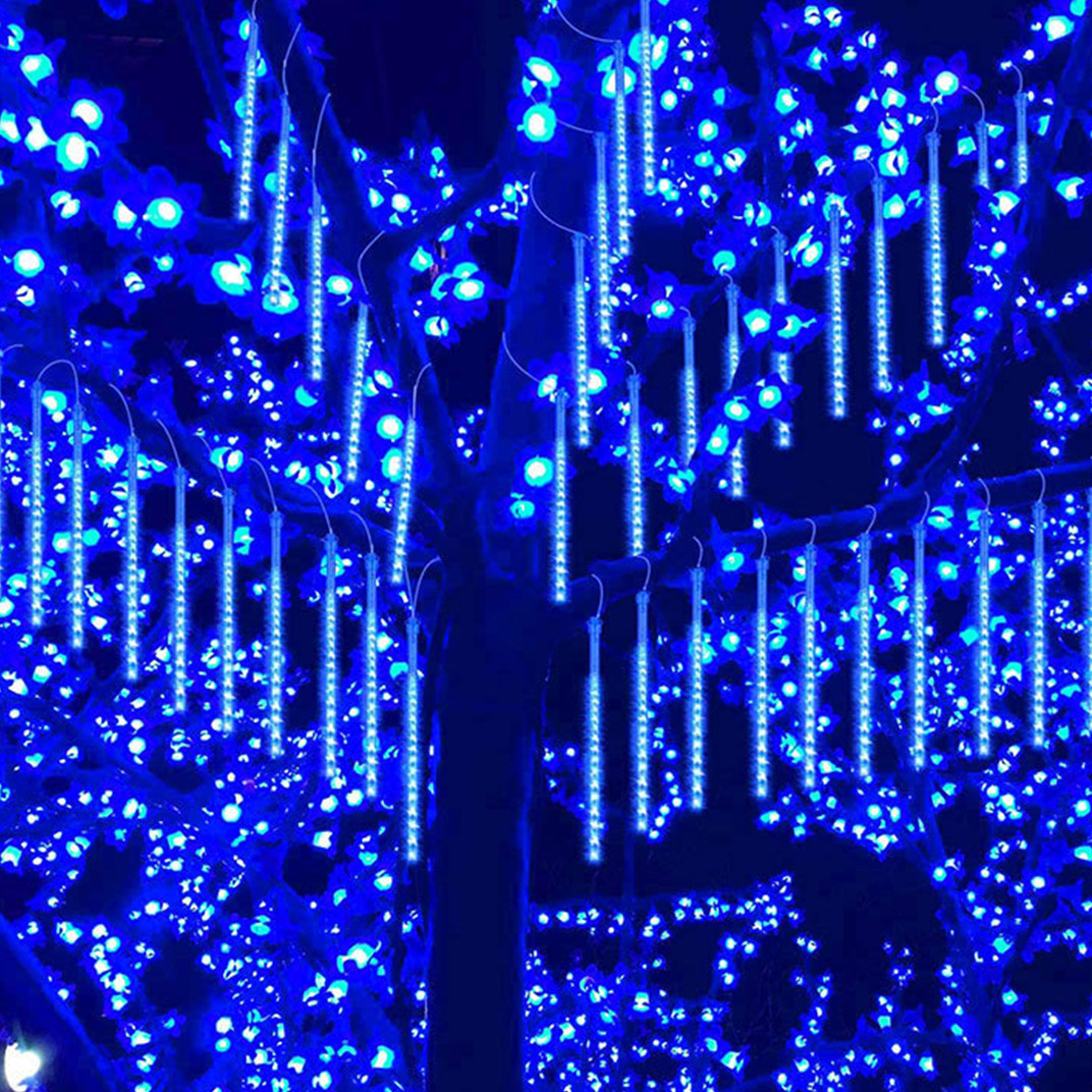 Happylost Meteor Shower Icicle String Lights Blue 288 LED photo 8