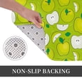 thumbnail image 6 of Gukieu Green Apple Print Dust-proof Floor Mats, Water-absorbent and Non-slip Flannel Door Mats 16x24in, Home Decoration Suitable for Kitchen, Bathroom, Garage, 6 of 7
