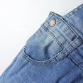 thumbnail image 4 of KIDSCOOL SPACE Big Girls Ripped Denim Overalls, Adjustable Elastic Waistand Inside Stretch Jeans Jumpsuit,Light Blue,13-14 Years, 4 of 5