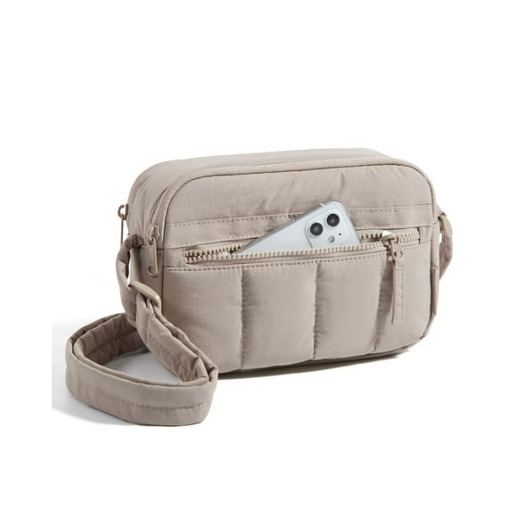 Bandolera BAGSMART Bolso de hombro acolchado marrón-pequeño