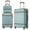 Green, variant on PAPROOS Travel Luggage Set of 3, 20in 24in Hardside Suitcase with Cosmetic Case, Lightweight Suitcase Set with Spinner Wheels, Expandable Hardshell Luggage Sets, White