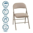 thumbnail image 2 of Cosco Steel Folding & Stacking Chairs Antique Linen (Set of 4), 2 of 7