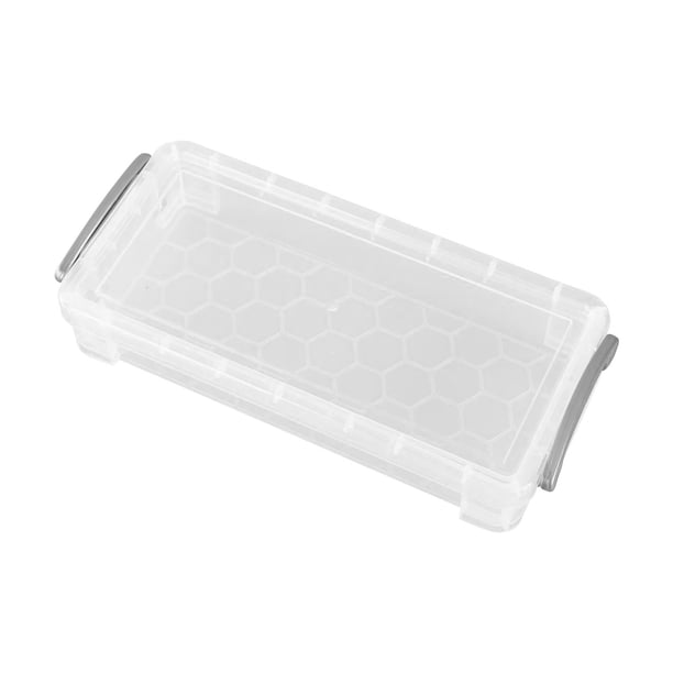 Estuche de plástico transparente para lápices, organizador apilable para bolígrafos, marcadores y material de arte, con tapa de cierre hermético, ideal para el hogar, la escuela o la oficina.