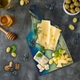 thumbnail image 5 of Industrial Cutting Board, Rock Stone Crushing Machine Open Pit Mining Quarry Sand Dust Photo, Tempered Glass Cutting and Serving Board, Wine Bottle Shape, Blue Pale Yellow Black, by Ambesonne, 5 of 5