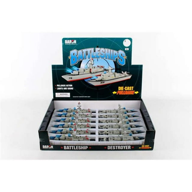 Diecast Pullbacks PMT1602 Battleship Présentoir de Comptoir - 12 Pcs