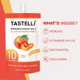 thumbnail image 2 of Tastelli Konjac Jelly Infused with Collagen & Vitamin C | Gluten Free, Sugar Free, Low Calorie | Vegan Drinkable Fruit Jelly Snack | Peach | 150mL x 10 Pouches, 2 of 5