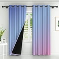 thumbnail image 2 of Lfeey Purple and Pink Gradient Ombre Blackout Curtains, 42x63 Inches, 2 Panels, 2 of 6