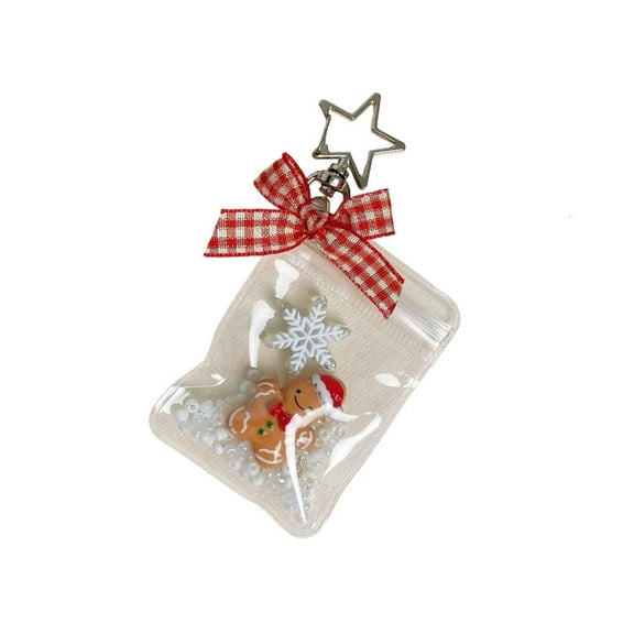 Lerpwige Christmas Gingerbreads Keychain Vintage Styles Decorative Gift For Phone Bag Jewelry Charm User Friendly Design