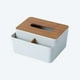 thumbnail image 2 of Caja de pañuelos de plástico para sala de estar, original, caja de pañuelos de múltiples compartimentos, caja de almacenamiento para cosméticos, lápiz labial, accesorios, caja de almacenamiento de, 2 of 9