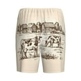 thumbnail image 5 of Naloa Cows On The Farm Men's Short Pajama Pants, Lounge Comfort Shorts with Elasticized Waistband and Side Pockets - Small, 5 of 9