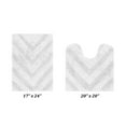 thumbnail image 4 of Better Trends 2 Piece Bathroom Rug Set 100% Cotton Extra Soft Tufted Bath Rug Water Absorbent Non-Slip Bath Mat Machine Washable (White) Hugo Collection, 4 of 6