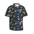 thumbnail image 3 of Xecao Undersea Animals print Hawaiian shirt - a stylish short-sleeve button-down for men, perfect for casual beach and tropical outings., 3 of 9