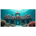thumbnail image 1 of Heart Shaped Neon Banner with Steampunk Elements and Welcome Message in Spanish Party Decorations Backdrop Photography Props Event Decors Gatherings Celebrations, 1 of 4