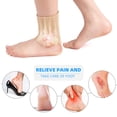 thumbnail image 4 of Pnellth 1Pc Ankle Support Sock Wear Resistant High Elasticity Skin touhing Relieve Pain Swelling Arch Heel Sock for Skin Color, 4 of 8