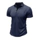 thumbnail image 2 of Camisetas Mens Beefy Muscle Color Sólido Turndown Collar Blusa Top, Camisetas de Manga Corta para Hombre, 2 of 6