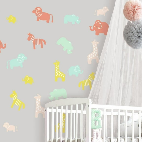 Little Explorer Animal Silhouette Peel and Stick Wall Decals