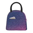 thumbnail image 1 of Disketp Violet Glitter Bolsa Térmica para Almuerzo, Lonchera con Abertura Amplia y Gran Capacidad, Organizador Reutilizable para Mujeres, Hombres y Adultos, 1 of 6