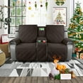 thumbnail image 5 of TAOCOCO Loveseat Recliner Cover with Center Console, Reversible Recliner Slipcover for 2-Seater Reclining Sofa W/ Cup Holder, Chocolate, 5 of 10