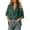 Green, variant on Women T-Shirts Lapel V Neck Half Sleeve Shirt Loose Textured Casual Blouse Tops Trendy Solid Color Streetwear