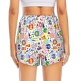 thumbnail image 2 of Lsque Retro Musi Disco Printed Women's Running Shorts with Liner Pockets,Elastic Quick Dry Workout Athletic Gym Yoga Shorts,Womens High Waist Shorts-Large, 2 of 9
