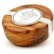 D.R. Harris Arlington Shaving Soap in Mahogany Stained Wood Bowl