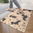 thumbnail image 4 of Dachshund and Flower Door Rugs,Washable Non Slip Door Mats Indoor,Decorative Door Mats,Entry Mat Indoor for Entrance,Bedroom,Kitchen,Bathroom,17"x30", 4 of 6