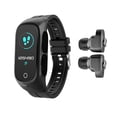 thumbnail image 1 of Inteligente Reloj Heartrate Presión arterial Pulsera inteligente Auricular Bluetooth Reloj deportivo, Negro Inevent EL001437-01B, 1 of 7