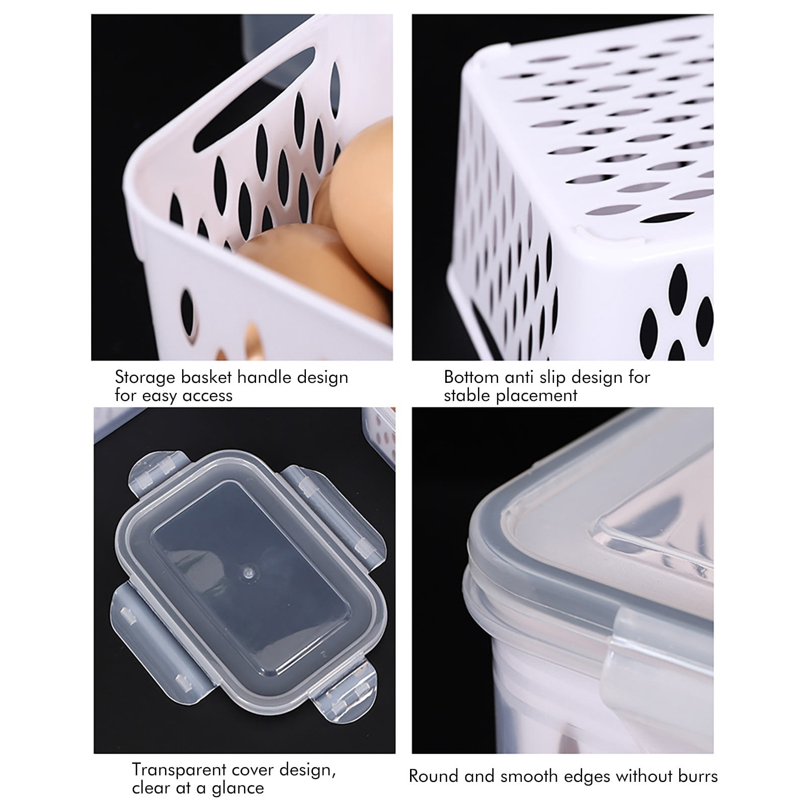 XKHAZA Fruit Containers for Fridge - Leakproof Food Storage Containers with Removable Colander - Dishwasher & microwave safe Produce Containers Keep Fruits, Vegetables, Berry, Meat Fresh longer