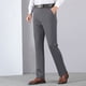 thumbnail image 1 of Pantalones de traje de hombre con cremallera y bolsillo, rectos, de tubo, de color liso, de poliéster, 1 of 9
