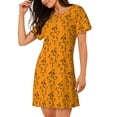 thumbnail image 2 of Easygdp Fall Cute Simple Scarecrow Camisón de manga corta para mujer, informal, estampado, 2 of 6