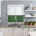 thumbnail image 6 of Christmas Green Kitchen Curtains and Valances Set, Rod Pocket Curtains Tier Farmhouse Window Curtains 36 Inch Length, Xmas Winter Pine Trees Snowflake Plants 3 Piece Kitchen Curtains Set, 6 of 6