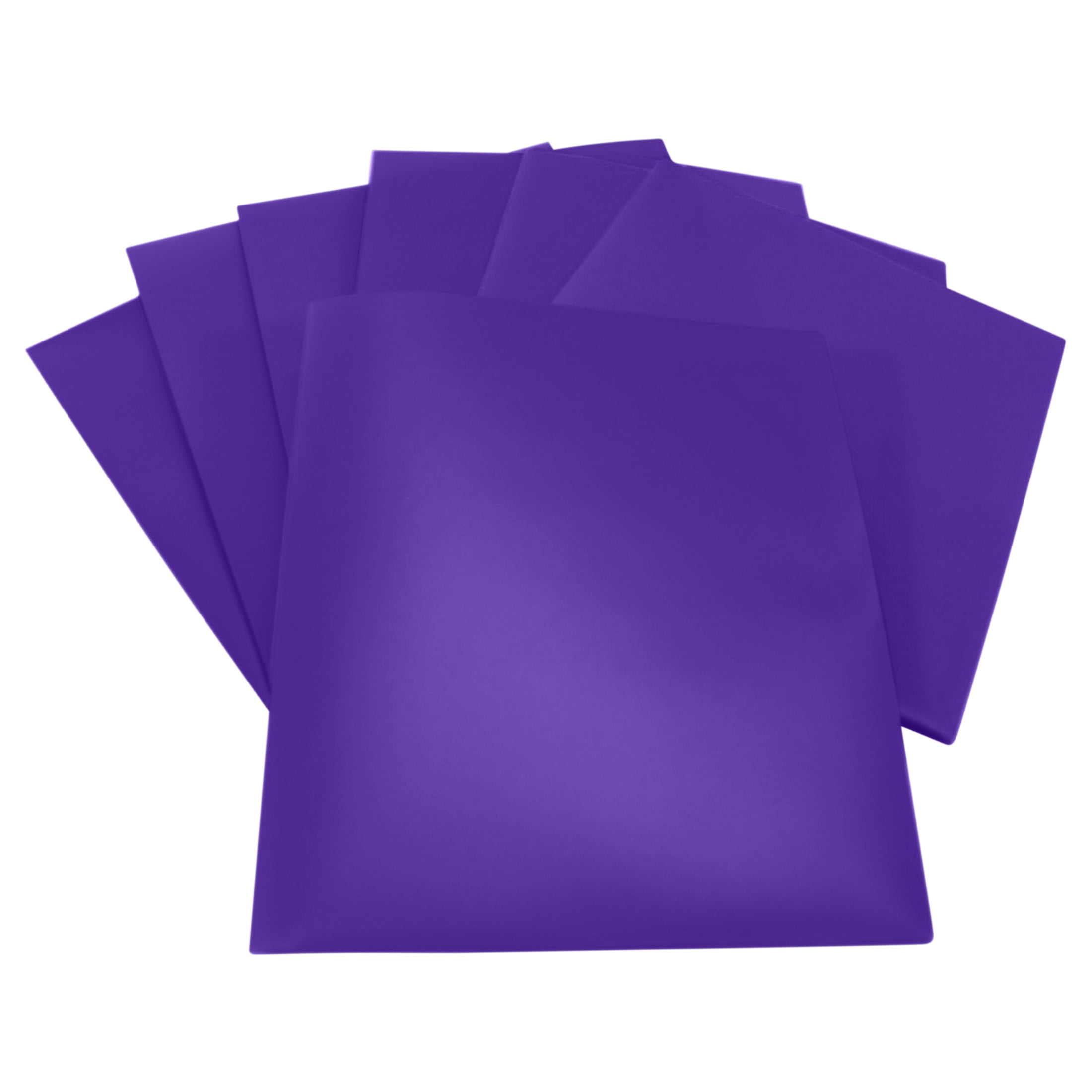 School Smart 2019643 Heavyweight Two-Pocket Poly Folder, Purple - Pack of 25