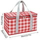 thumbnail image 3 of Bolsa isotérmica reutilizable CLLC para picnic, playa, nevera portátil con cremallera superior (para alimentos fríos o calientes), cesta plegable para picnic, playa, fiestas al aire libre, camping, f, 3 of 7