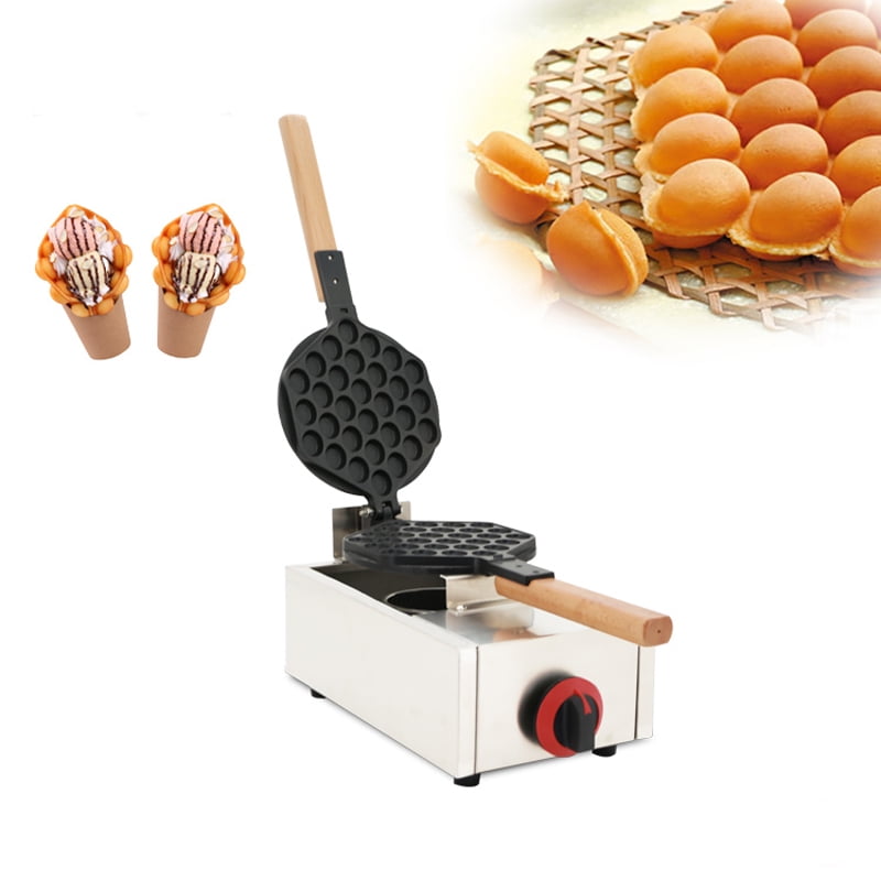 INTBUYING Commercial Nonstick LPG Gas Egg Waffle Maker Eggette Baker