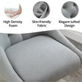 thumbnail image 3 of Modern Fabric Desk Chair Upholstered Swivel Office Desk Chair with Ergonomic Backrest and Adjustable Height, Gray, 3 of 7