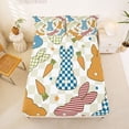 thumbnail image 5 of Erosebridal Cute Rabbit Print Full Size Sheets,Colorful Stars Print Bed Sheets For Kids 4 Pieces, 5 of 6