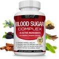 thumbnail image 1 of Cápsulas Toplux Blood Sugar Complex (60 cápsulas, 940 mg) con un alto contenido de 20 ingredientes activos, canela y cromo. Suplemento dietético para el mantenimiento diario del azúcar en sangre., 1 of 5