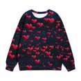 thumbnail image 7 of Valentine's Day Girls Clothes Cute Heart Printed Long Sleeve Tops Crewneck Sweatshirt for Girls Size 1-15, 7 of 7