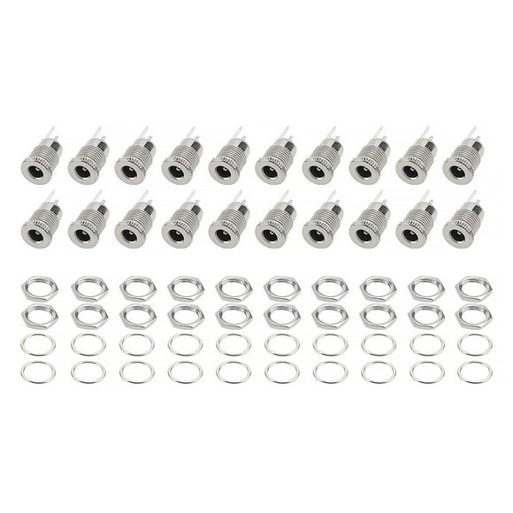 DC power socket 5.5*2.1mm threaded high current all-metal socket female